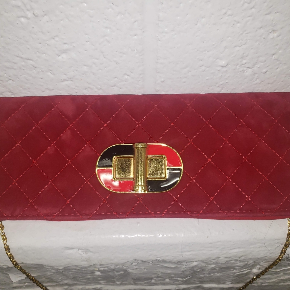Vintage Velvet Christian Dior Clutch Purse Shoulde